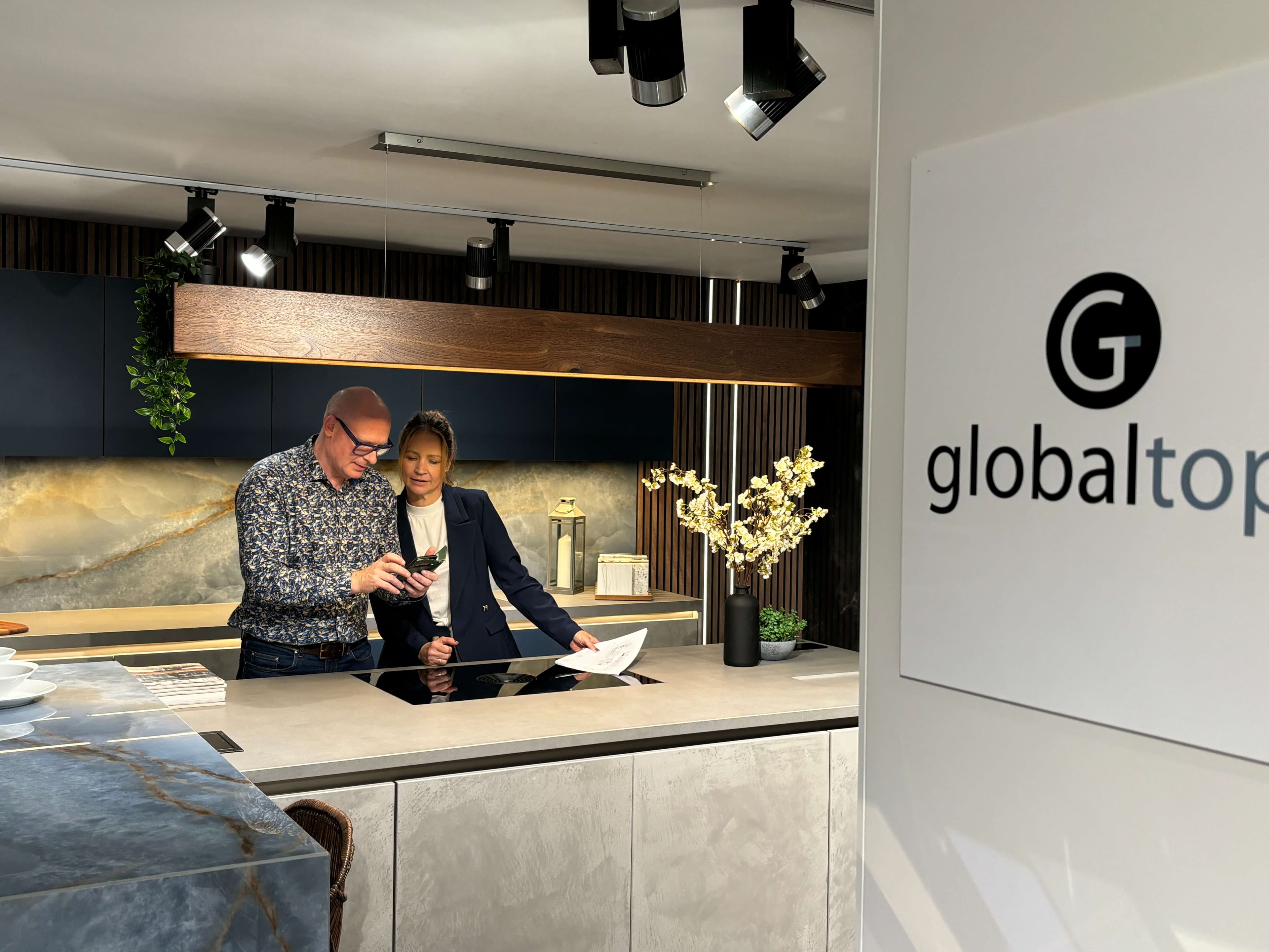 Inside our stone showroom