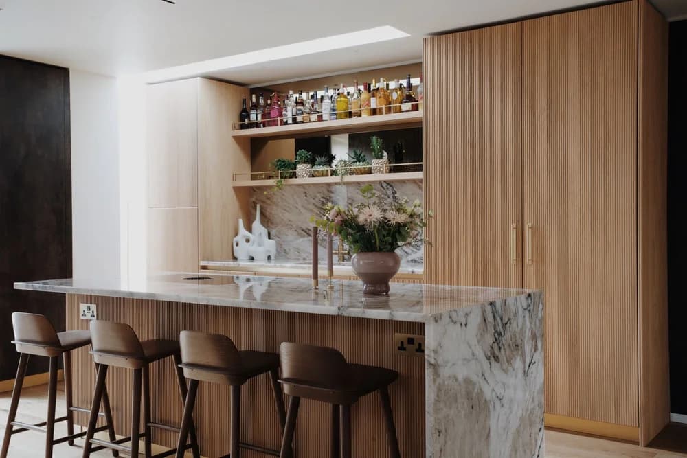 A finished kitchen with a premium worktop