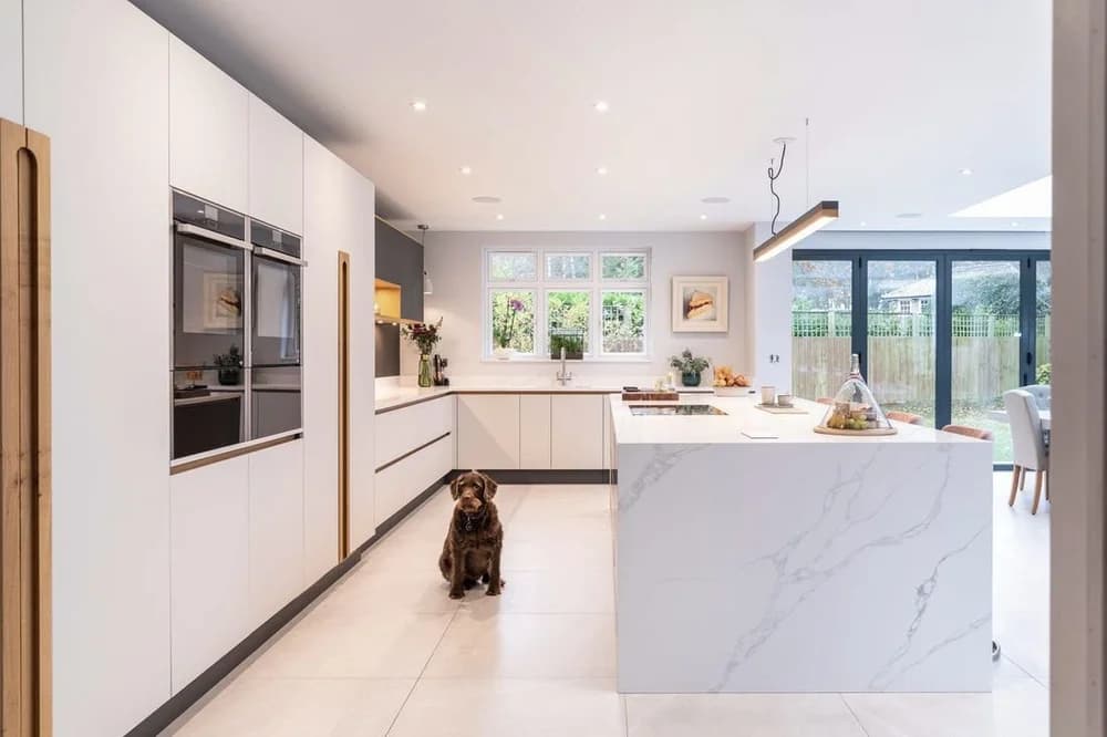 Finished kitchen with new worktops installed